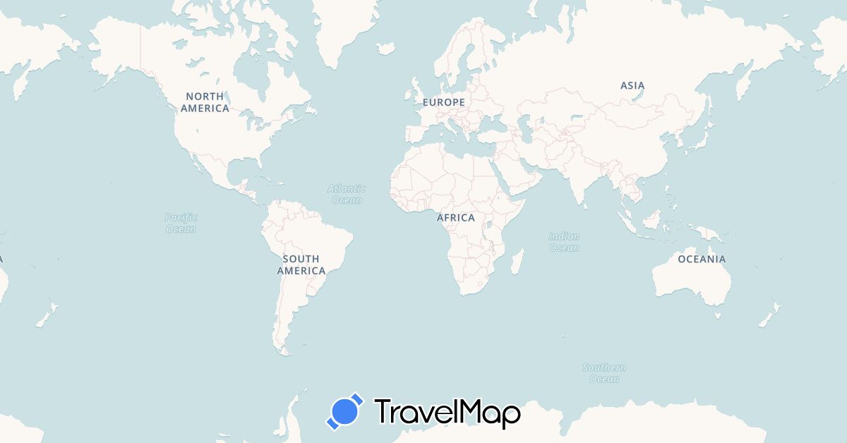 TravelMap itinerary: driving, boat in Belgium, Belize, Canada, Costa Rica, France, Guatemala, Honduras, Mexico, Nicaragua, Panama, United States (Europe, North America)